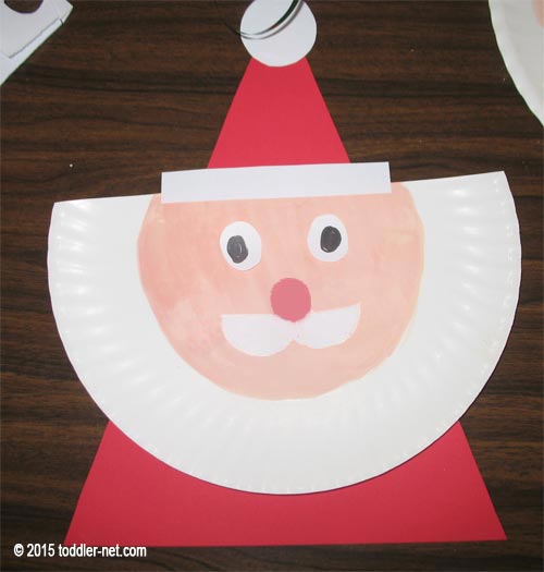 Paper plate Santa craft 