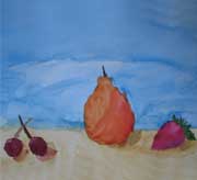 painting of fruits and veggies