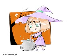 Halloween coloring page - Little Witch
