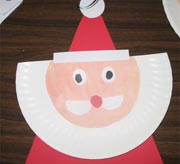 Santa - Craft from a paper plate