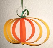 Pumpkin Craft from Strips of Paper