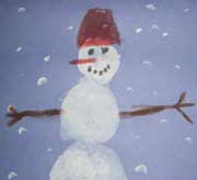 snowman holiday card