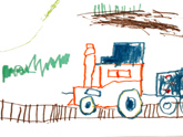 Train drawing by 3-year-old