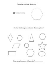 worksheet shape hexagon