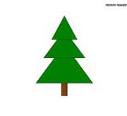 shapes worksheet - Christmas tree
