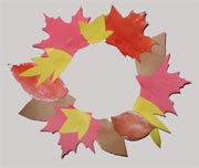 Kids Craft - Autumn Wreath from Leaves