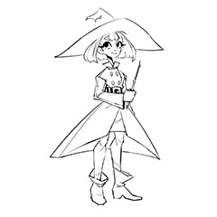 Halloween coloring page: Fairy