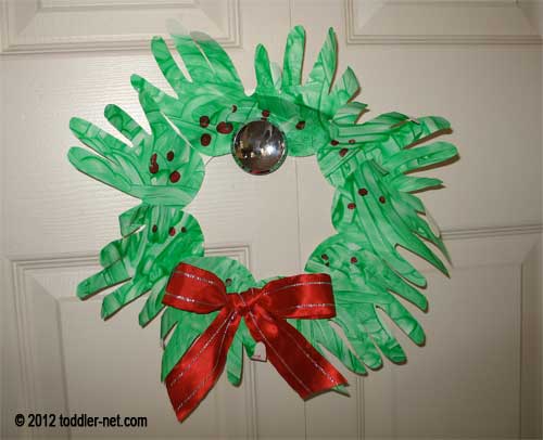 holiday handprint wreath