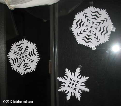 paper snowflakes - window decorations