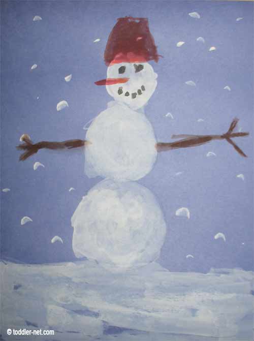 Snowman painting