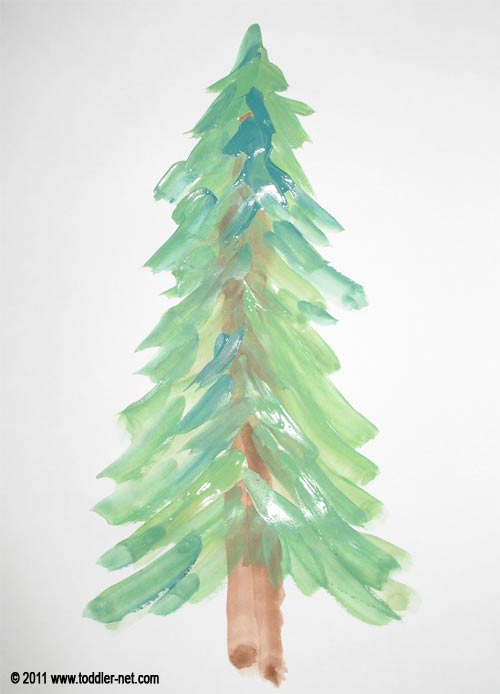 painting Christmas tree 