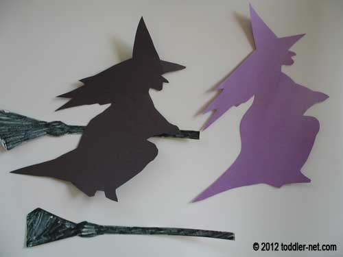 witch and broom cutouts