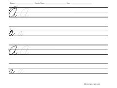 Free Printable Cursive Handwriting Worksheets