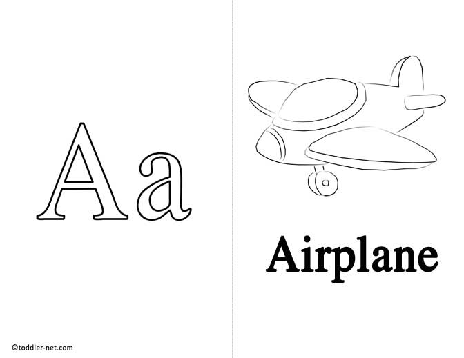 letter a flash card