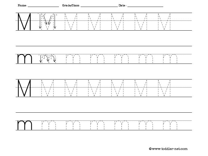 tracing-letter-m-worksheet
