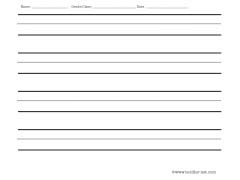 blank writing worksheet