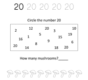 Free Printable Worksheets for Numbers 11 through 20 and Up