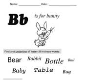 preschool letter b