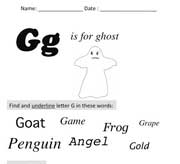 preschool letter g