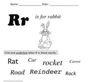 preschool letter r