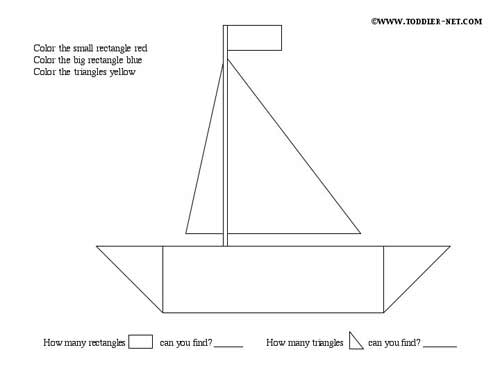 boat shapes printout