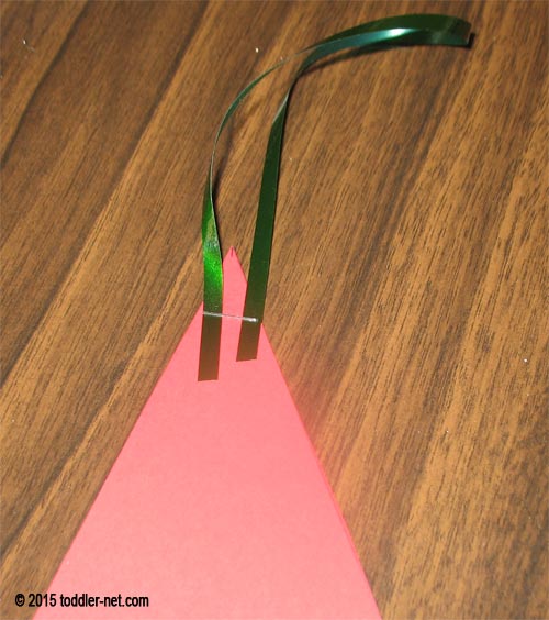 attach hanging string to paper plate Santa