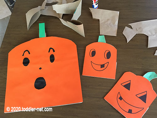 How to make paper bag pumpkin: step 2
