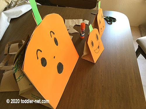 How to make paper bag pumpkin: step 2