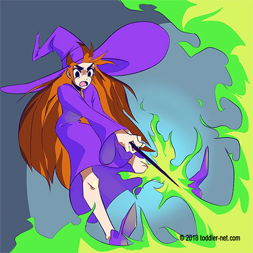 How to color Witch coloring page