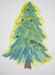 Decorated Christmas Tree Painting