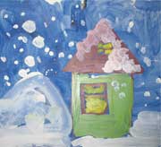Art Project - Painting House in Snow