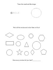 worksheet shape circle