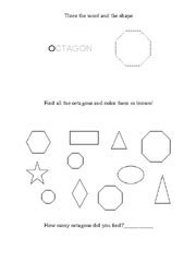 worksheet shape octagon