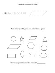 worksheet shape parallelogram