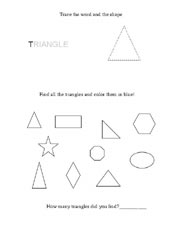 worksheet shape triangle