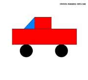 Shapes coloring page -Truck
