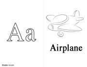 Letter A flash card