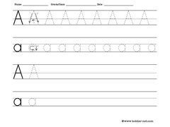 Letter worksheets for tracing and writing
