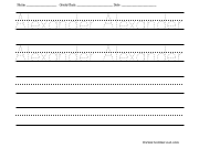 Name tracing and writing worksheet - Alexander