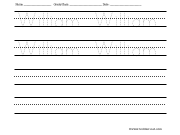 Tracing and writing worksheets for names starting with W